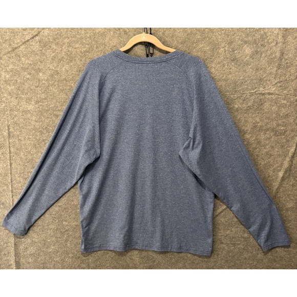 01.Algo Performance Shirt Mens Sz‎ XL Blue Moisture Wicking UV SPF 40+ Stretch - Picture 2 of 6